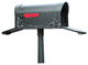 Floral Curbside Mailbox with Two Doors, Black