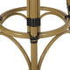 Dohney Outdoor French Aluminum 29.5" Barstools, Set of 4, Black/White/Bamboo Finish