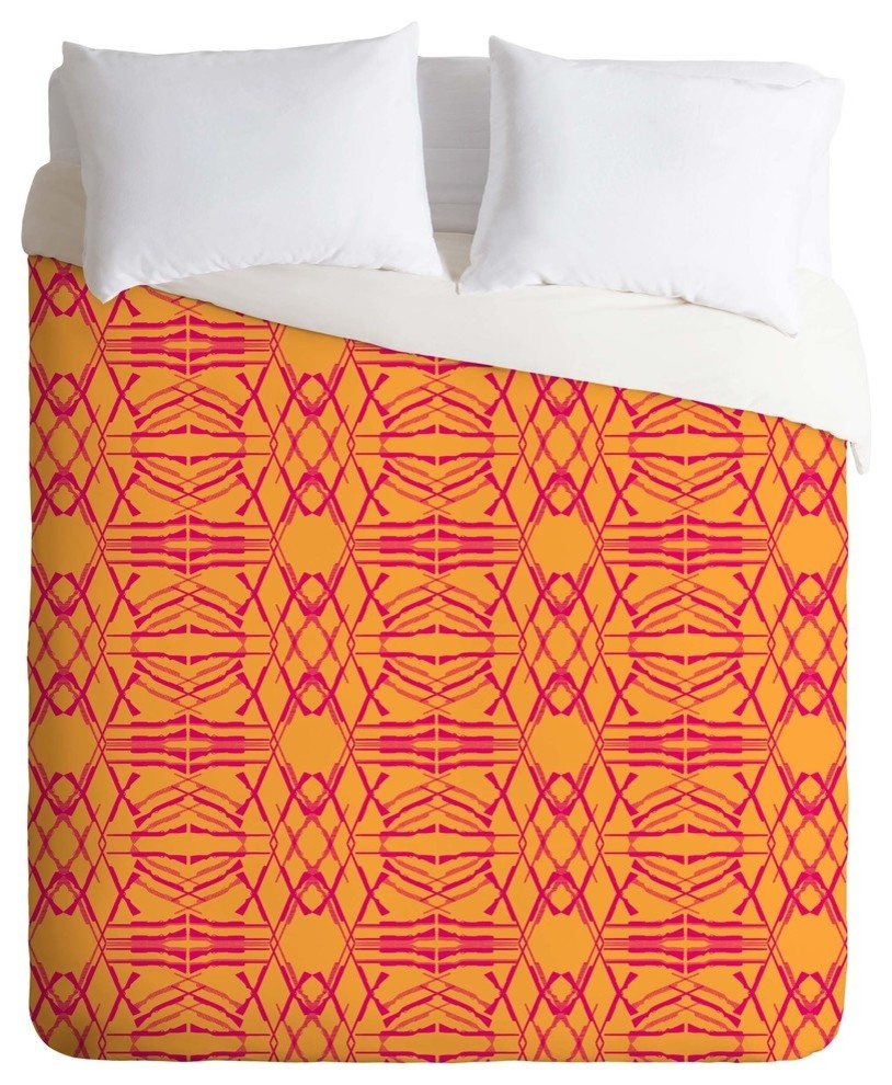 Deny Designs Pattern State Shotgirl Tang Duvet Cover - Lightweight