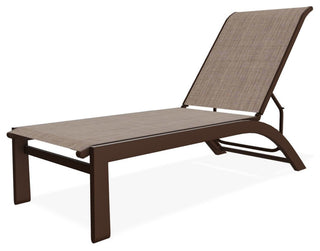 Kendall Sling Stackable Outdoor Chaise Lounge, Augustine Fennel/Kona