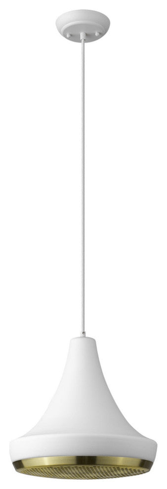 Tholos 1-Light White Pendant