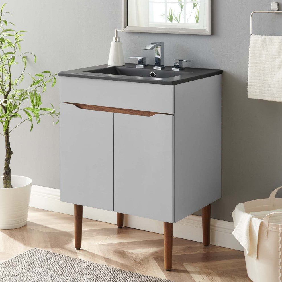 Harvest 24" Bathroom Vanity Gray Black -5357