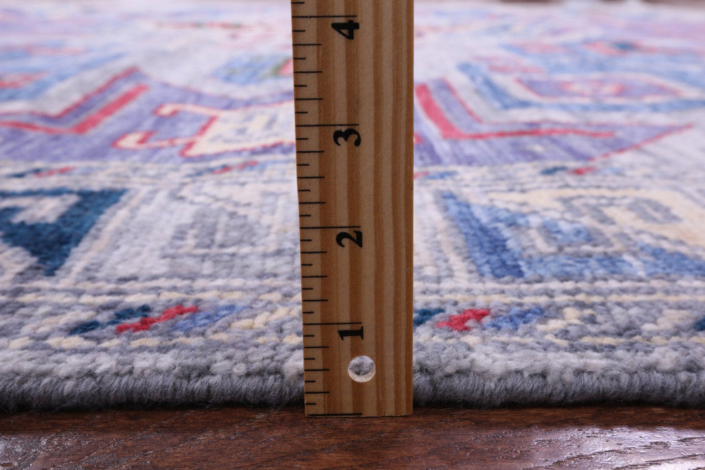 9' 2" X 12' 3" Kazak Handmade Wool Rug - Q13270