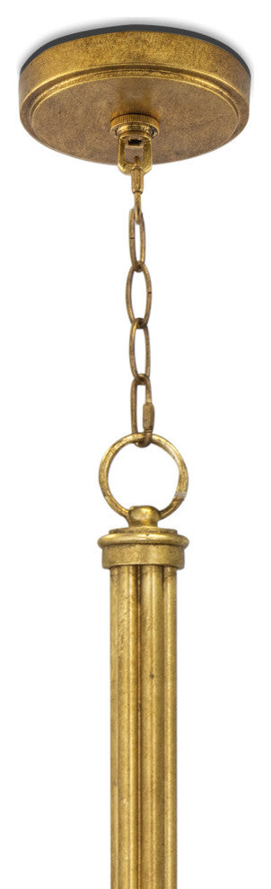Regina Andrew River Reed Chandelier Small, Antique Gold Leaf, Gold