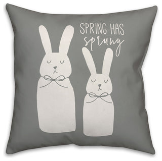 Gray Spring has Sprung 16x16 Throw Pillow