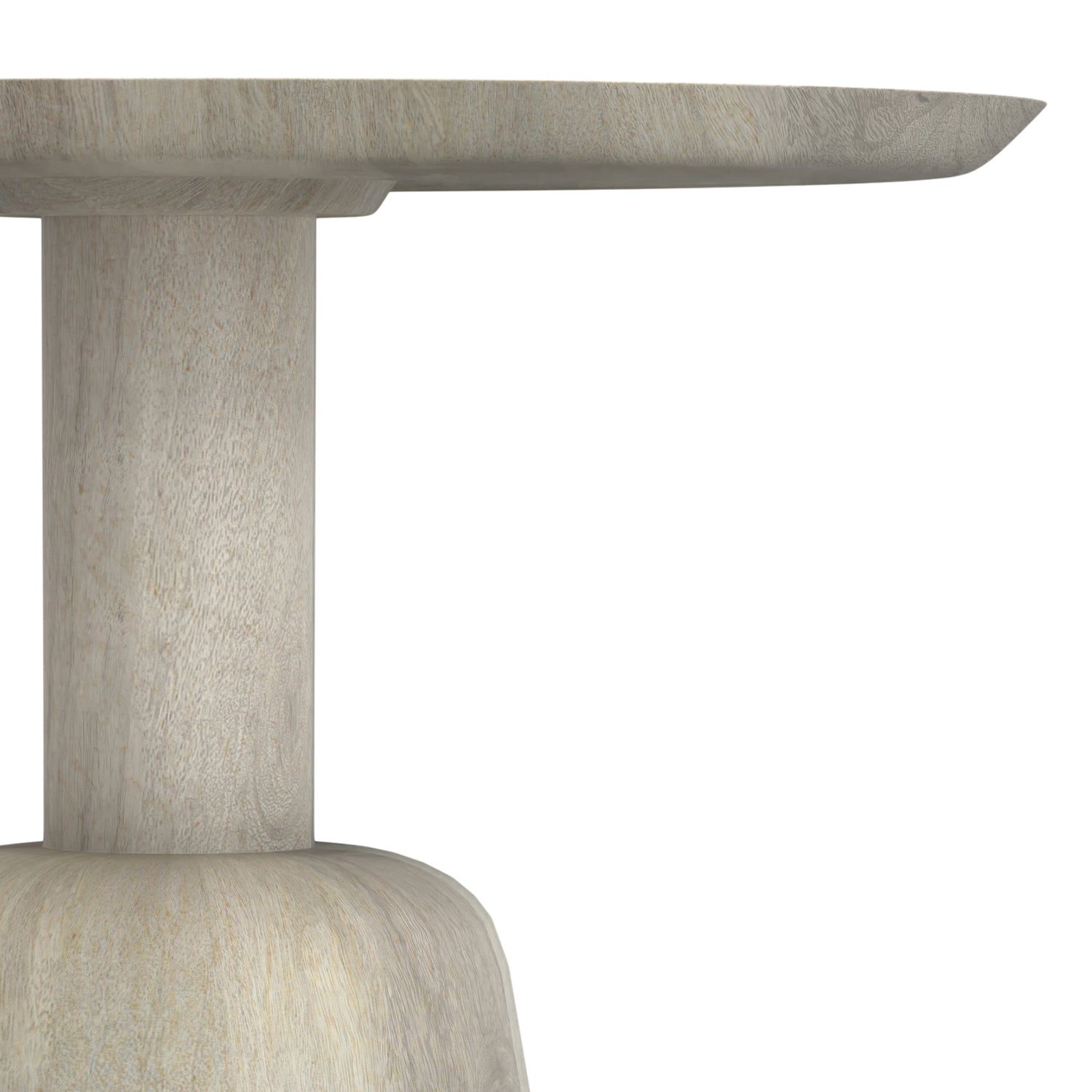 Finchley SOLID MANGO WOOD Side Table, White Wash