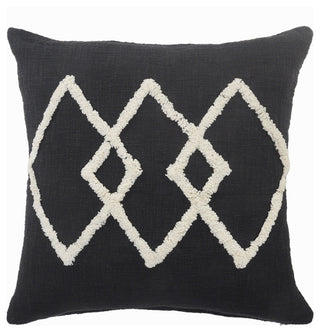 White Tufted Diamond Throw Pillow