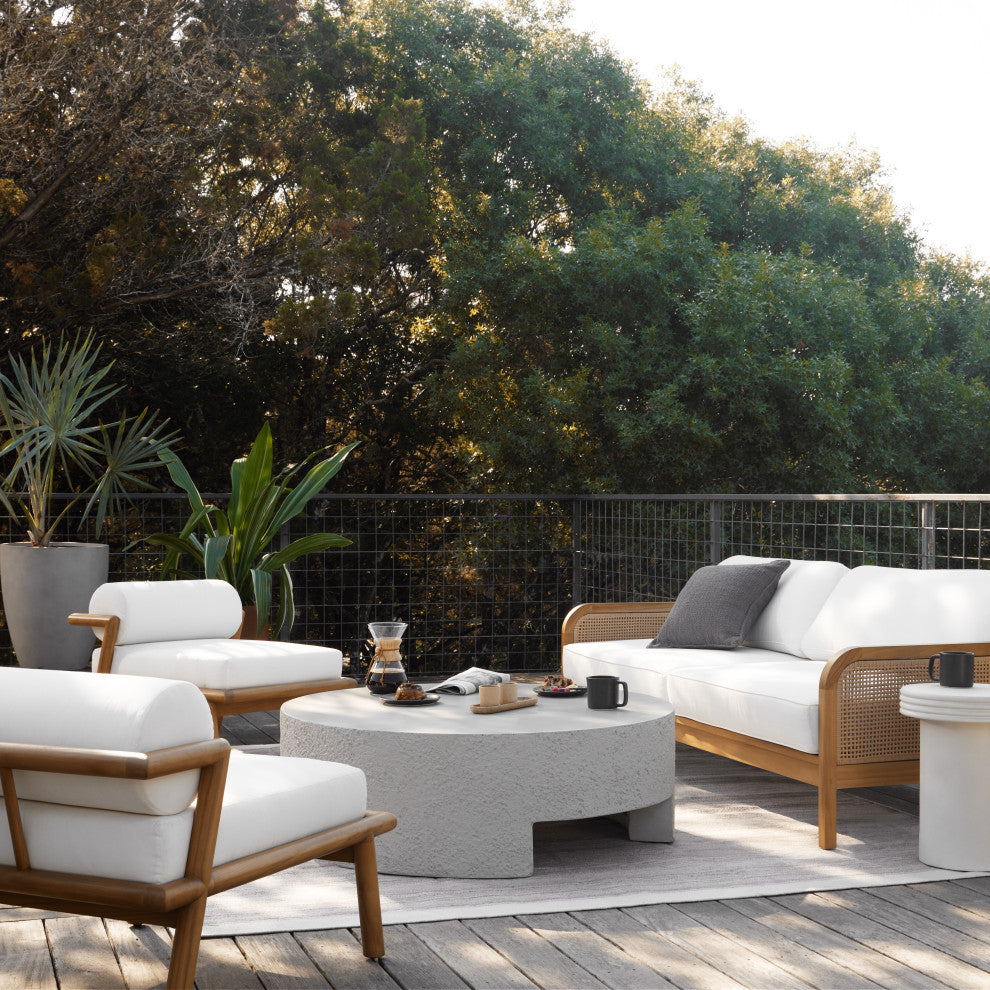 Kember Outdoor Coffee Table-Blanc White
