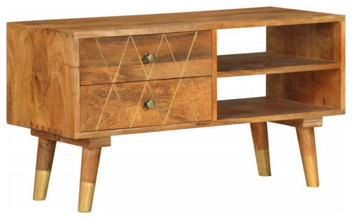 vidaXL TV Stand TV Unit Sideboard TV Console Media Cabinet Solid Mango Wood