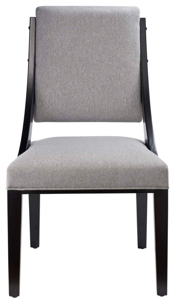 Cambridge Upholstered Fabric Dining Chairs, Set of 2, Light Gray