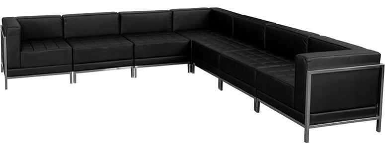 Imagination Series Black LeatherSoft Sectional Configuration, 7 Pieces