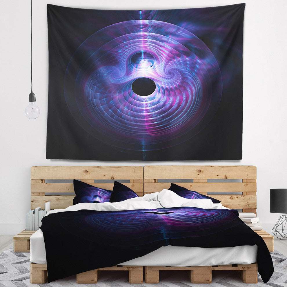 Bright Blue Magical Lights Abstract Wall Tapestry, 60"x50"