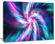 Dancing Multi Color Fractal Flower, Large Floral Canvas Art Print, 60x40