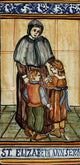 St. Elizabeth Ann Seton Italian Ceramic Tile, Made in Castelli, Italy