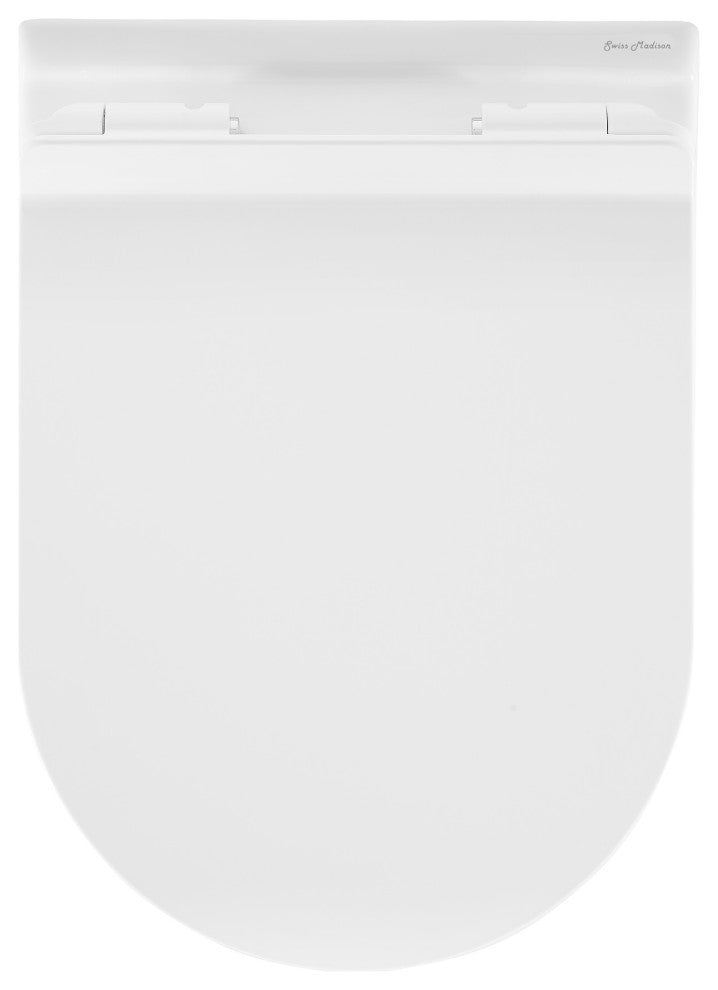 Ivy Wall Hung Elongated Toilet Bowl 0.8/1.28 GPF Dual Flush, Black Hardware