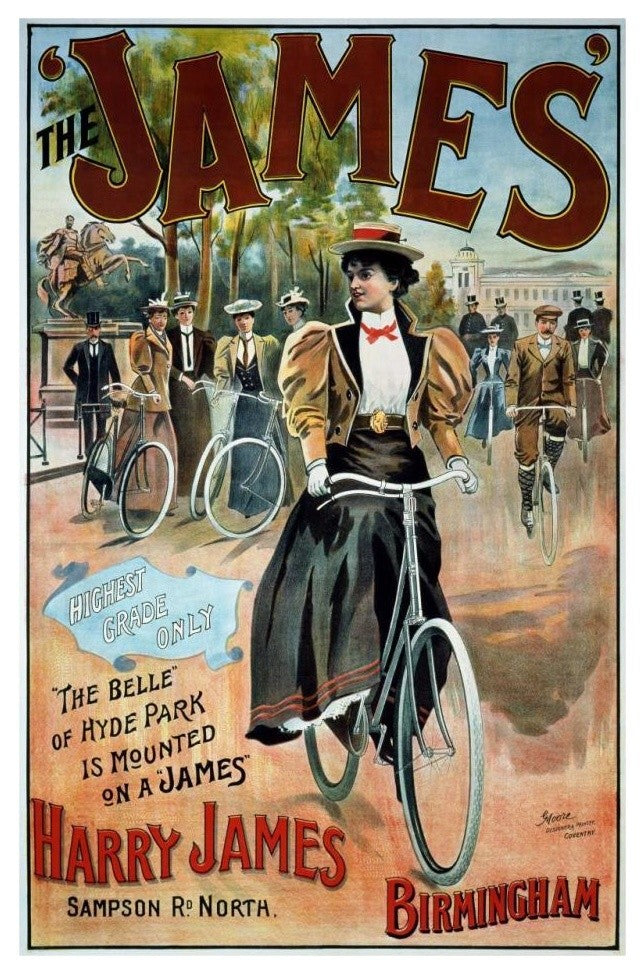 "The "˜James"™ Bicycle" Digital Paper Print by G. Moore, 21"x32"