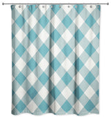 Blue Plaid Shower Curtain