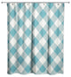 Blue Plaid Shower Curtain
