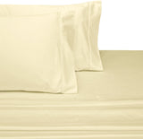 100% Cotton Sateen Sheet Set, 1000 TC Solid, Ivory, California King