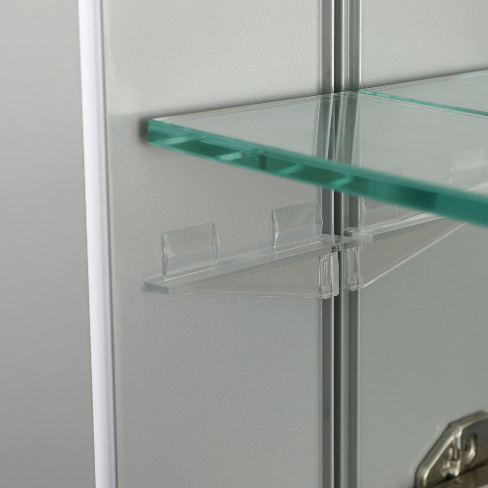 Aluminum Bathroom Medicine Cabinet, Recess Or Surface Mount, 20"x31"