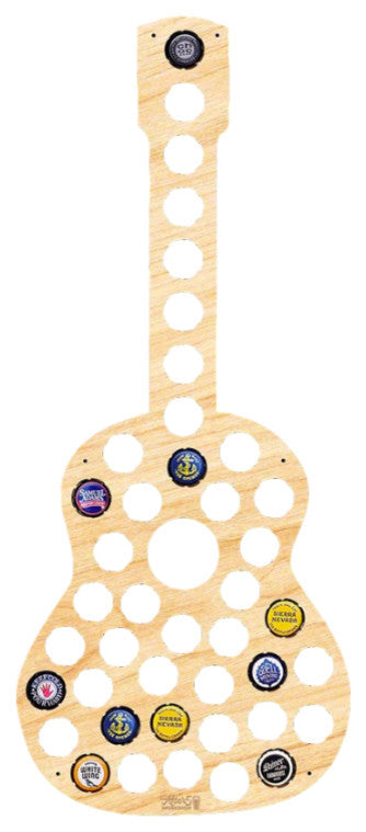 Guitar Beer Cap Map