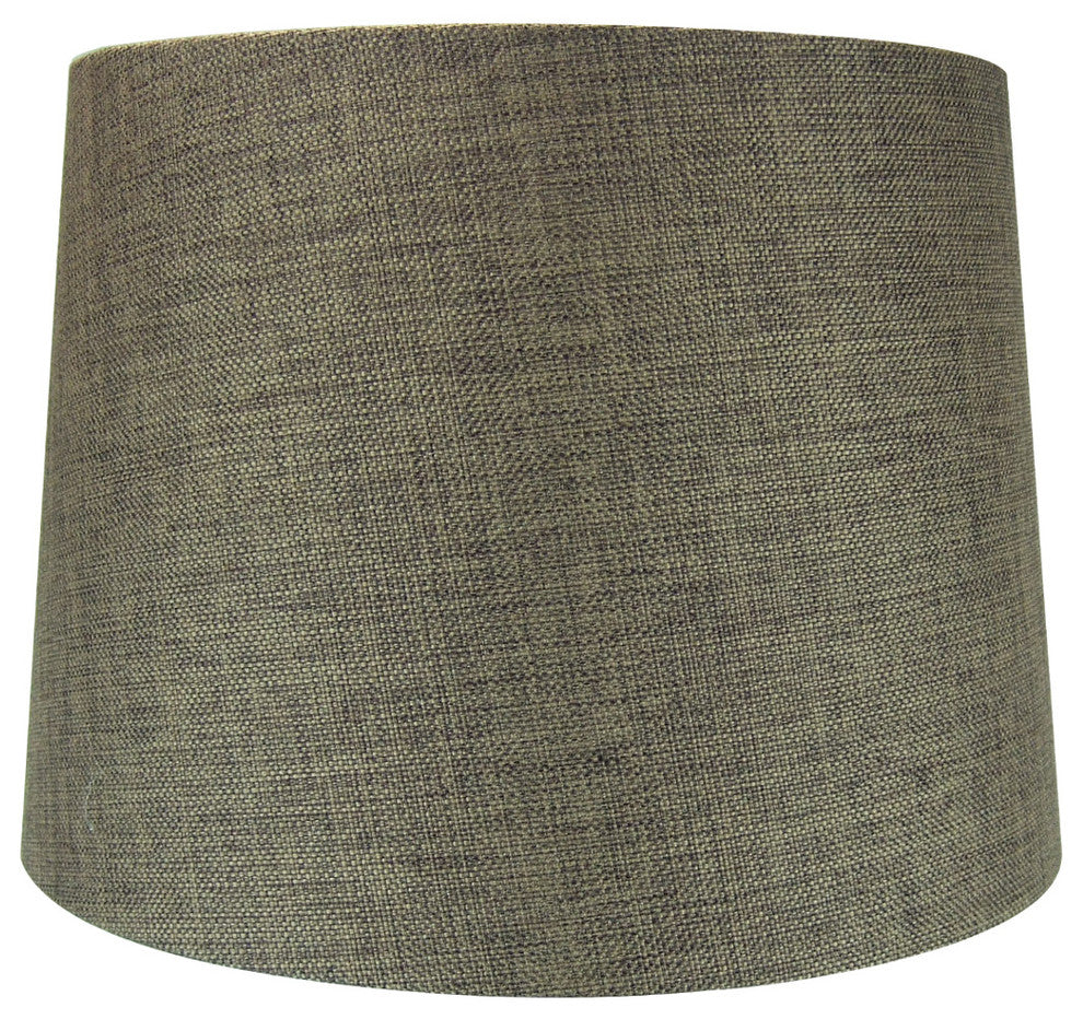 12x14x10 Hardback Drum Lamp Shade Chocolate Burlap