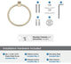 Amerock Monument Contemporary Towel Ring, Golden Champagne