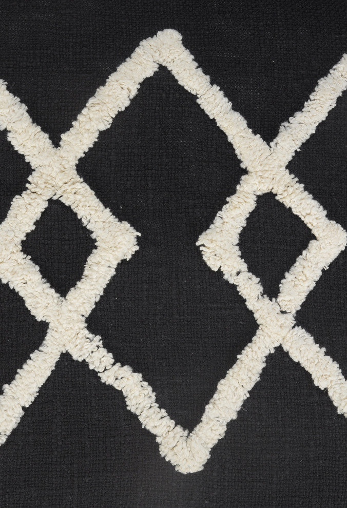 White Tufted Diamond Throw Pillow
