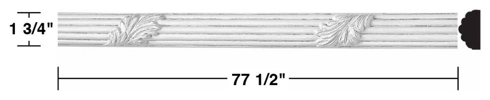 Crown Molding Urethane Xanna Ornate Design 5 Pieces Totaling 387.5" Length