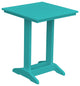 Poly Lumber Balcony Side Table, Aruba Blue, Square
