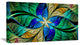 Blue Green Fractal Flower Petals, Abstract Canvas Art Print, 40x20