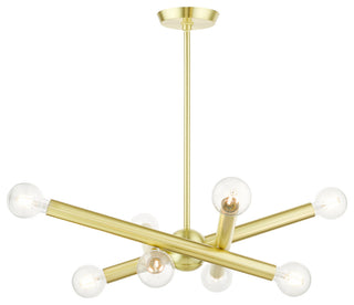 Satin Brass Modern, Urban, Sputnik, Dynamic, Timeless Chandelier
