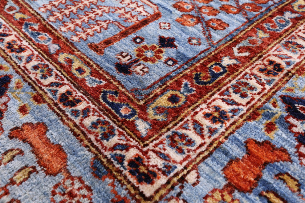 8' Square Persian Ziegler Handmade Wool Rug - Q12887