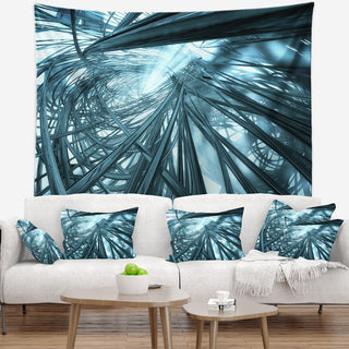 Fractal 3D Stripes Everywhere Contemporary Wall Tapestry, 92"x78"