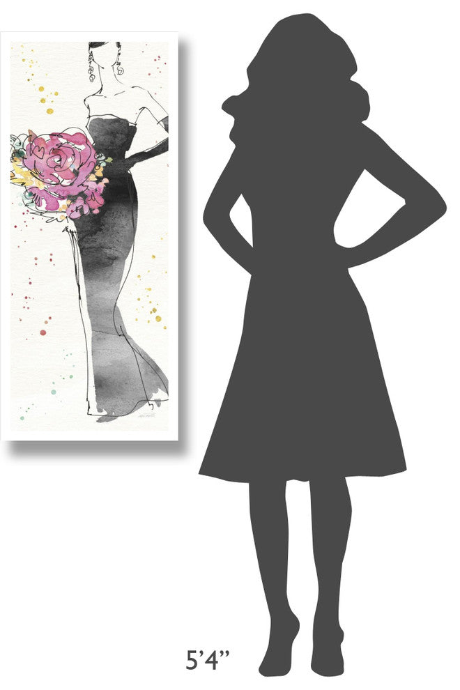 "Floral Fashion III" Digital Paper Print by Anne Tavoletti, 18"x42"
