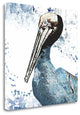 "Blue Pelican" By Sarah Ogren,Ready to Hang Giclee Print on Gallery Wrap Canvas