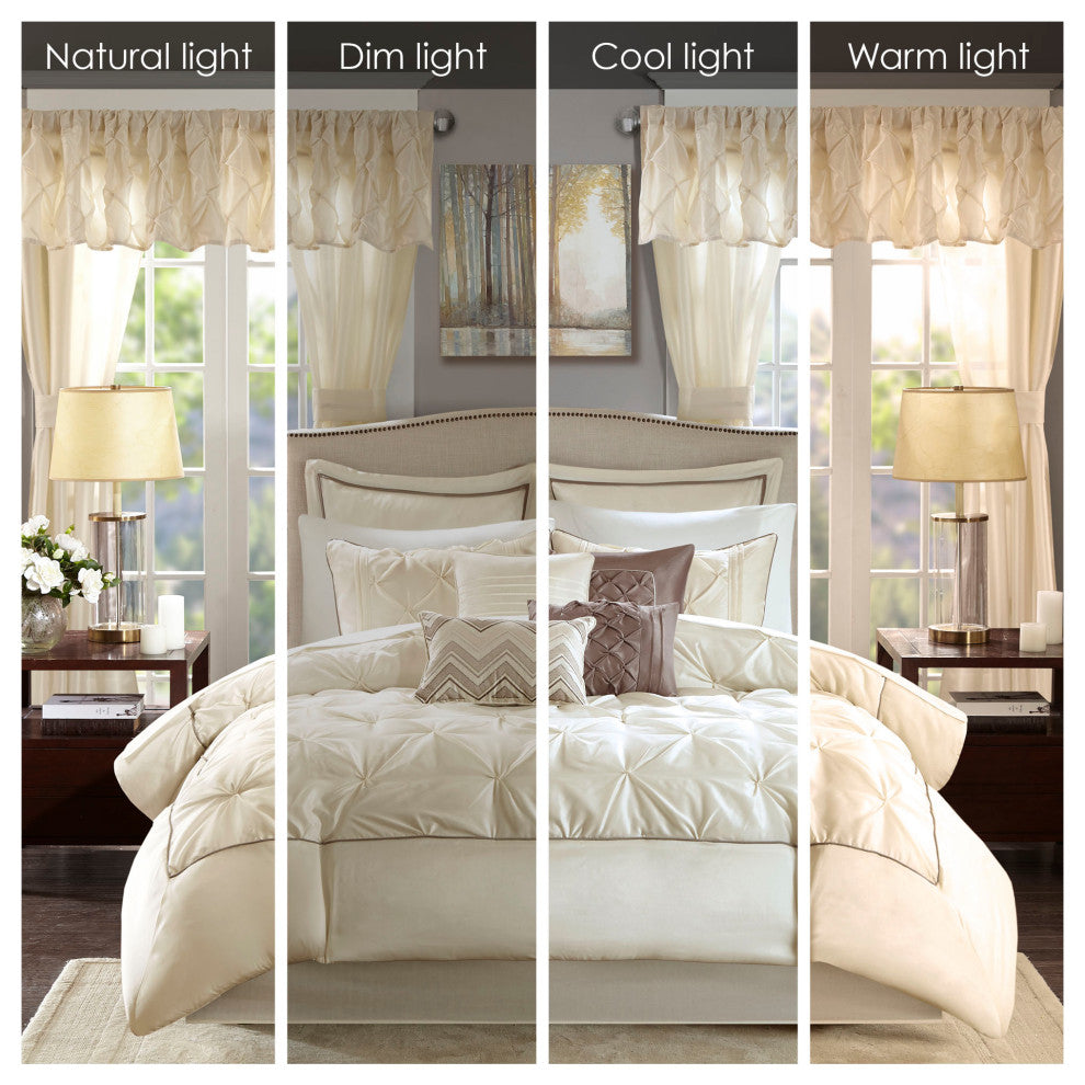 Madison Park Essentials Joella 24 Piece Room, a Bag, Ivory