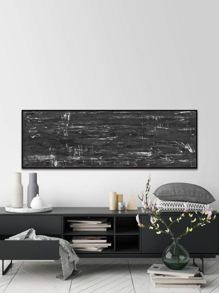 "Stable Release" Floater Framed Painting Print on Canvas, 30x10