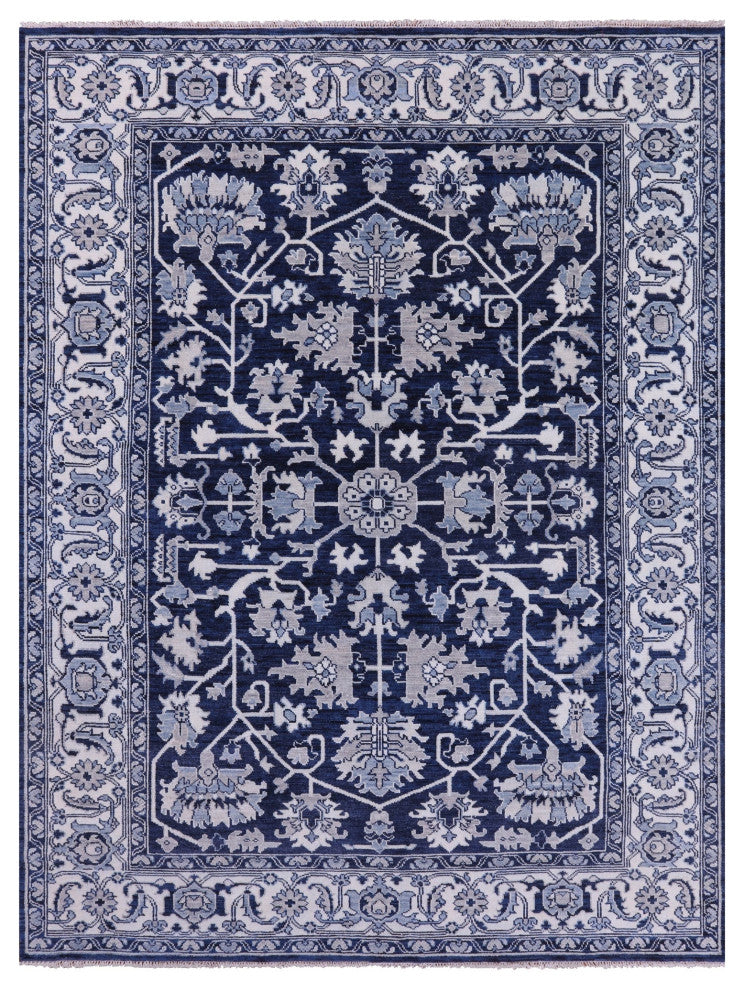 9' 1" X 12' 0" Persian Heriz Serapi Handmade Wool Rug - Q13705