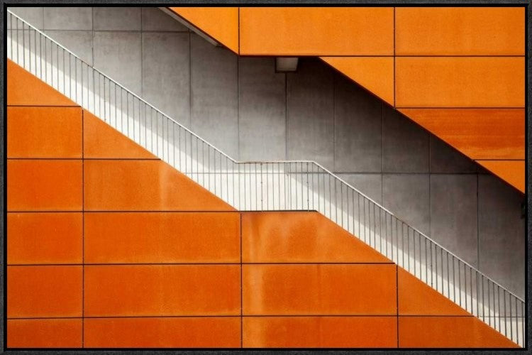 "Steel" Framed Canvas Giclee by Alida Van Zaane, 31x21"