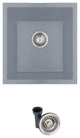 STYLISH 16"Dual Mount Single Bowl Gray Granite Kitchen Sink