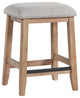 Highland Backless Bar Stool With Cushion Seat, Sandwash, Set of 2