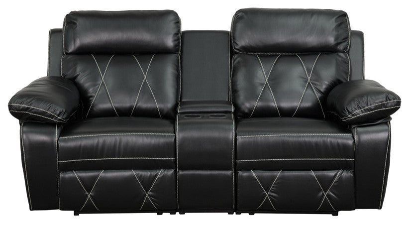 Flash Furniture Reel Comfort 2 Seat Black Theater Seating - BT-70530-2-BK-GG