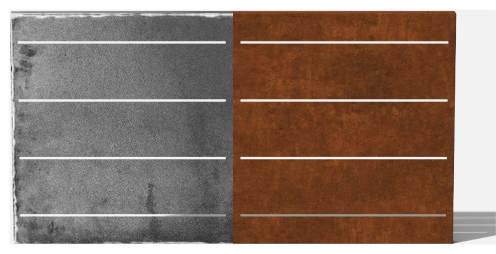 Alta Corten Steel Decorative Screen Panel, Arrow