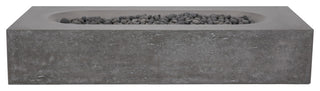 Pyromania Alchemy Concrete Fire Pit Table, 60"x30", Slate, Natural Gas