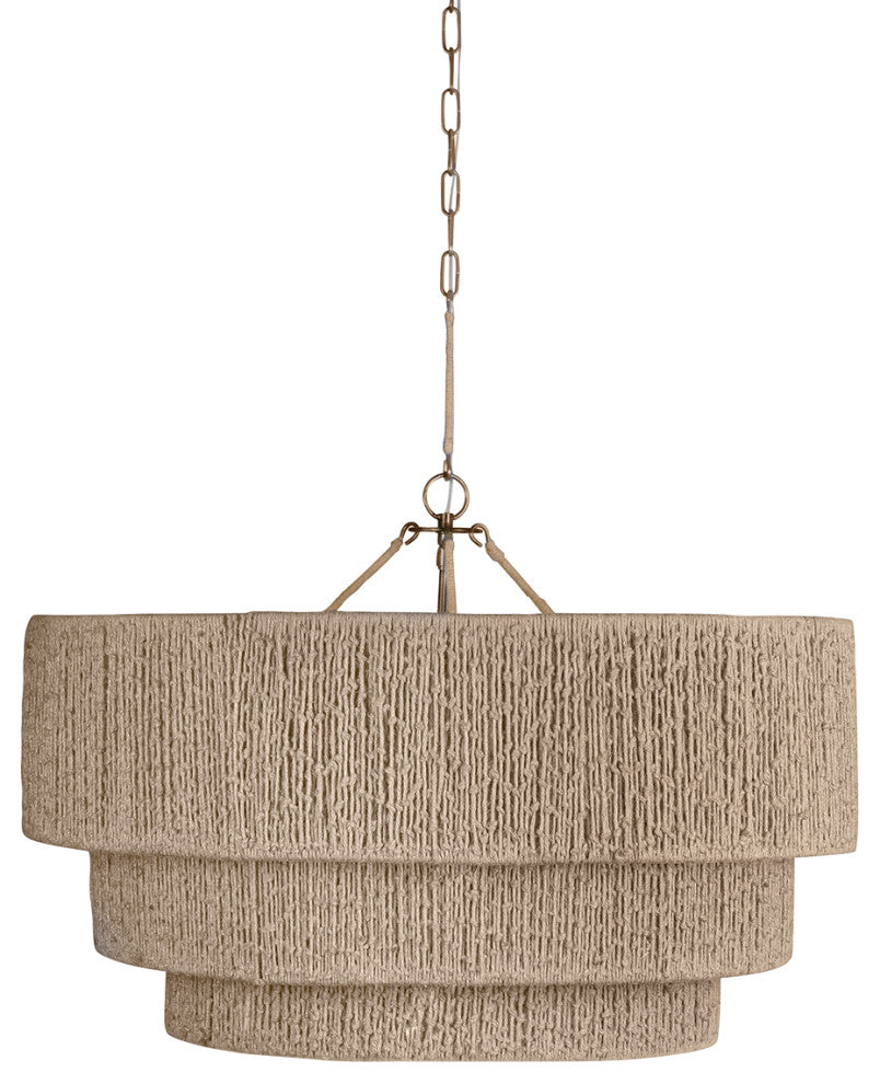 Troy Lighting Reza Chandelier Patina Brass, 34"Lx34"Wx33.25"H