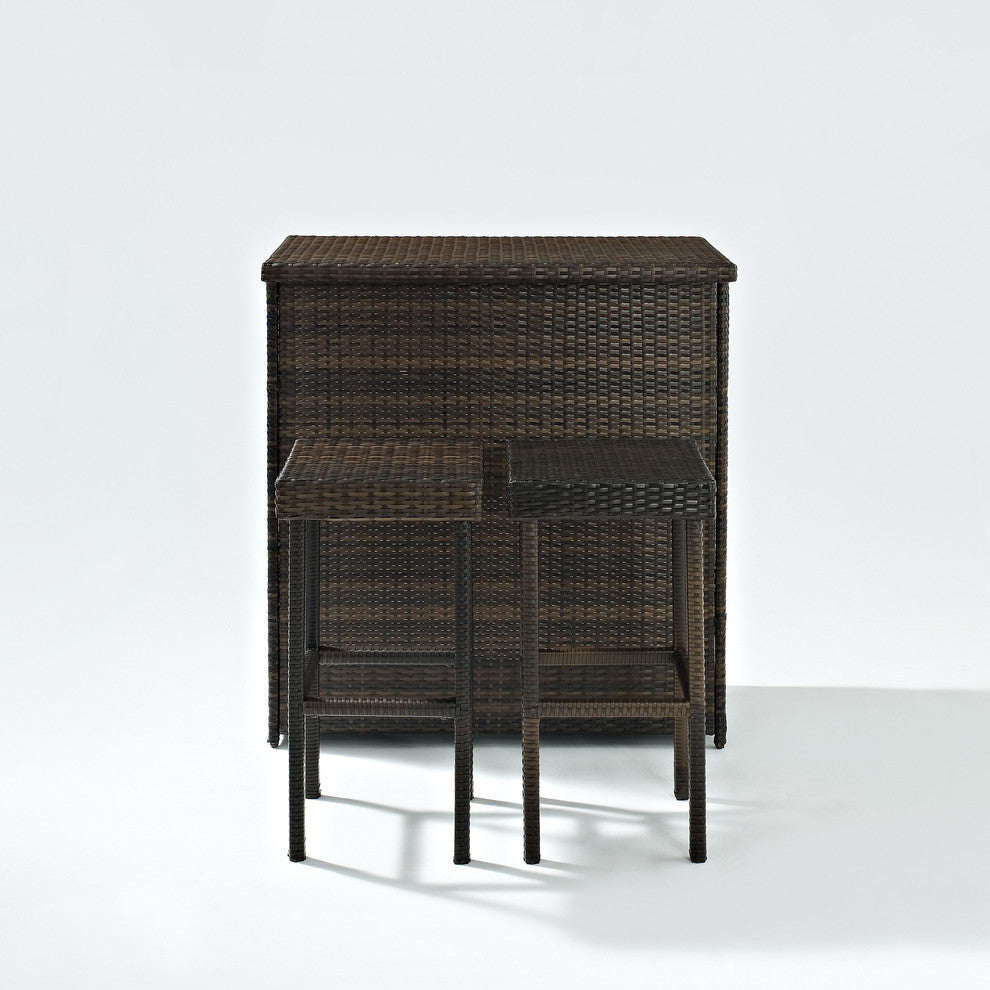 Palm Harbor 3-Piece Outdoor Wicker Bar Set
