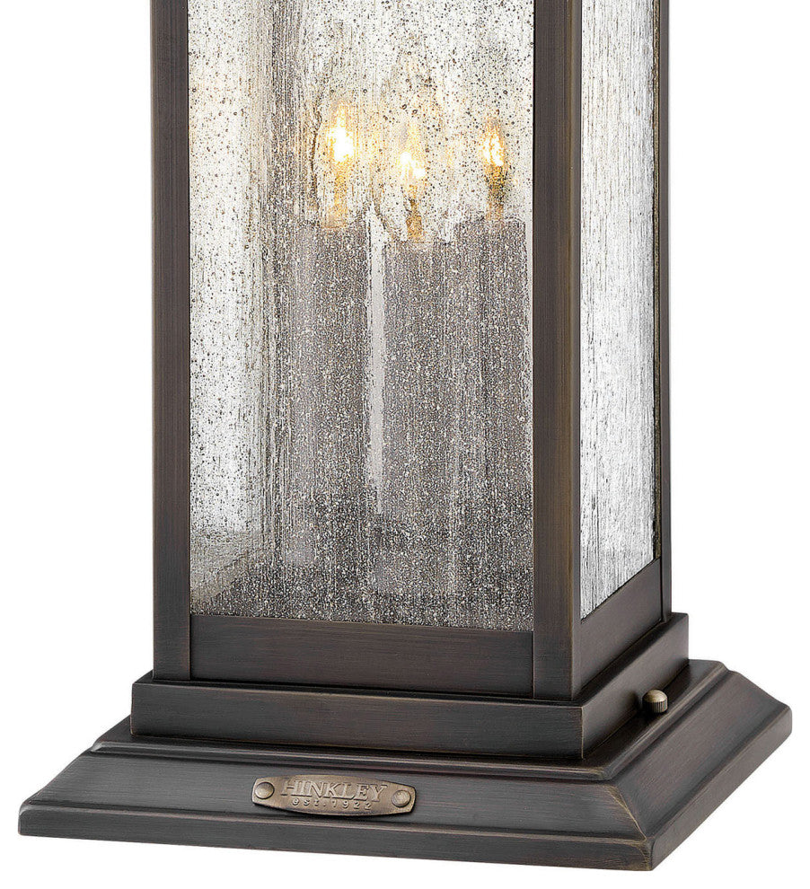 Hinkley Revere Medium Pier Mount Lantern, Blackened Brass