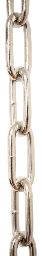 RCH Hardware Steel Standard Link Chandelier Chain, 72 Reel, Polished Nickel, W50