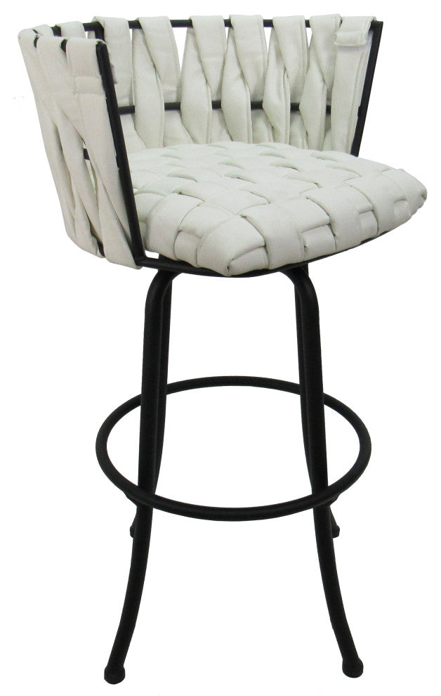 Metalona Counter Stool, White Black, 26"